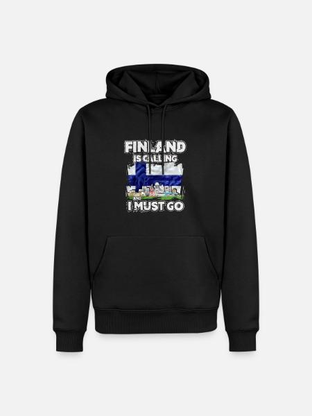 Finnland - Männer Premium Bio Hoodie - Schwarz
