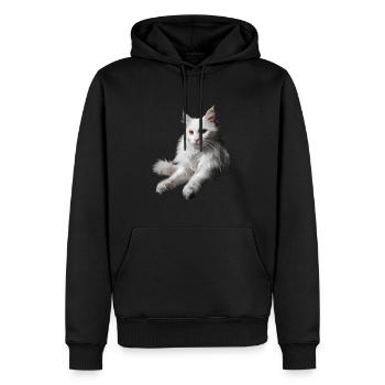Angora turc - Sweat à capuche Premium bio Homme - noir - Devant - Nico (187cm)