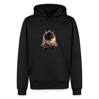 Balinais - Sweat à capuche Premium bio Homme - noir - Devant - Nico (187cm)