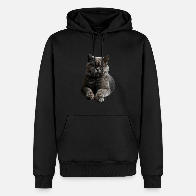 British Shorthair - Männer Premium Bio Hoodie - Schwarz