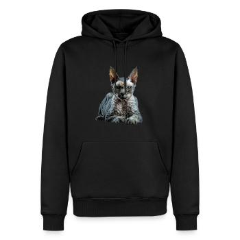Devon Rex - Men’s Premium Organic Hoodie - black - Front - Nico (187cm)