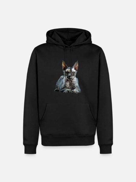 Devon Rex - Sweat à capuche Premium bio Homme - noir