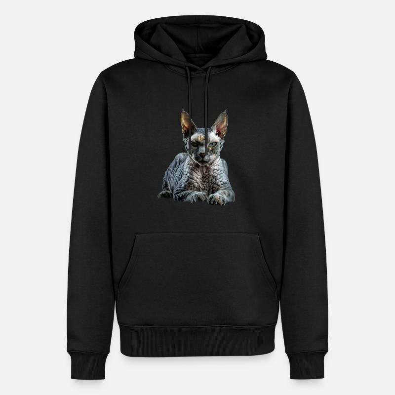 Devon Rex - Sweat à capuche Premium bio Homme - noir