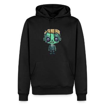 Verkäufer Halloween - Männer Premium Bio Hoodie - Schwarz - Vorne - Nico (187cm)