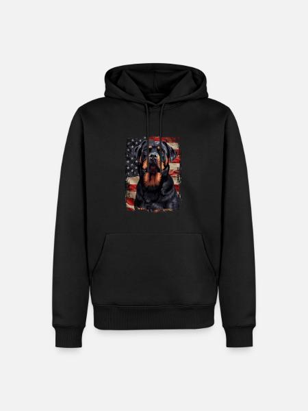 Rottweiler America USA - Men’s Premium Organic Hoodie - black