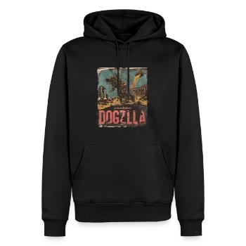German Shepherd Dogzilla - Men’s Premium Organic Hoodie - black - Front - Nico (187cm)