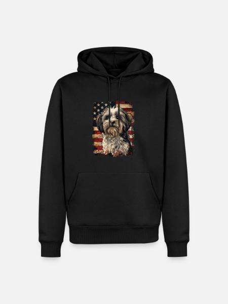 Havanese, America Usa - Men’s Premium Organic Hoodie - black