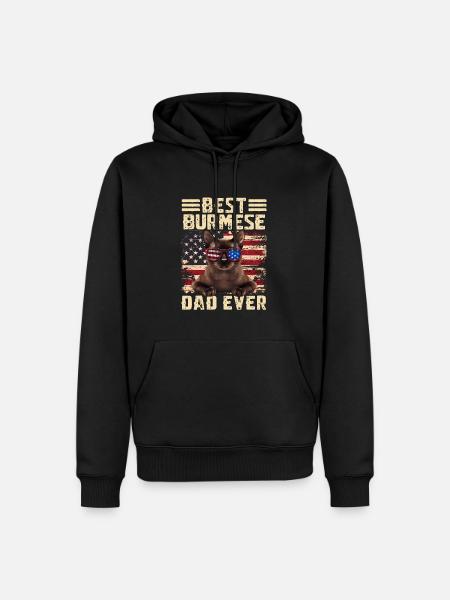 Burmese Dad - Men’s Premium Organic Hoodie - black