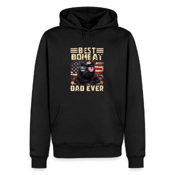 Bombay Papa - Männer Premium Bio Hoodie - Schwarz - Vorne - Nico (187cm)