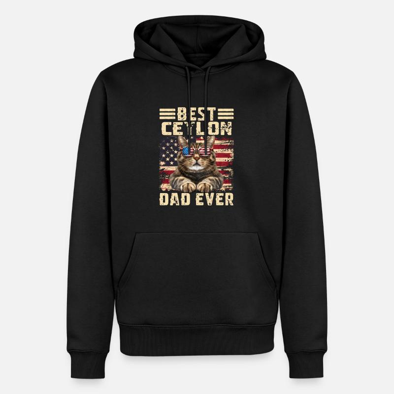 Ceylan Papa - Sweat à capuche Premium bio Homme - noir