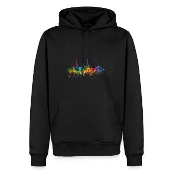 Ludwigsburg - Männer Premium Bio Hoodie - Schwarz - Vorne - Nico (187cm)