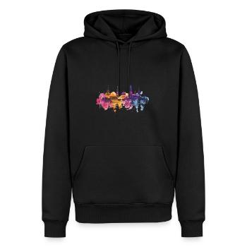 Mannheim - Sweat à capuche Premium bio Homme - noir - Devant - Nico (187cm)