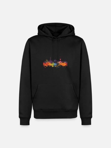 Meiningen - Männer Premium Bio Hoodie - Schwarz