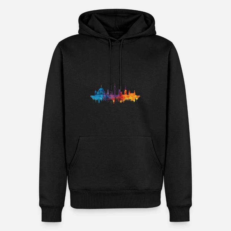Lande-de-la-Murmure - Sweat à capuche Premium bio Homme - noir