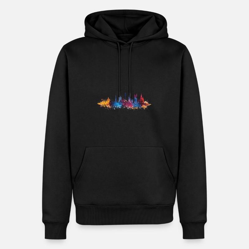 Netphen - Männer Premium Bio Hoodie - Schwarz