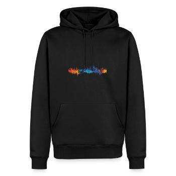 Neuss - Sweat à capuche Premium bio Homme - noir - Devant - Nico (187cm)