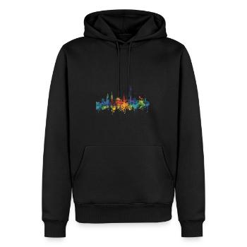 Recklinghausen - Männer Premium Bio Hoodie - Schwarz - Vorne - Nico (187cm)