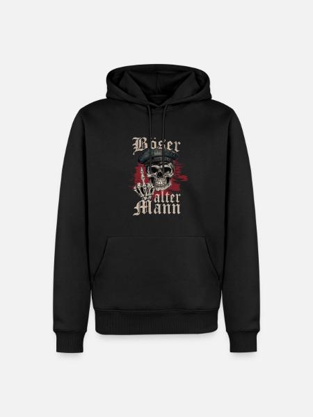 Evil Old Man - Men’s Premium Organic Hoodie - black