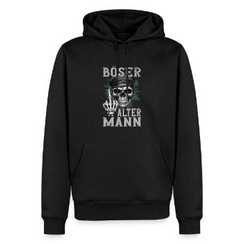 Vieil homme maléfique - Sweat à capuche Premium bio Homme - noir - Devant - Nico (187cm)