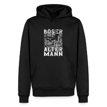 Vieil homme maléfique - Sweat à capuche Premium bio Homme - noir - Devant - Nico (187cm)
