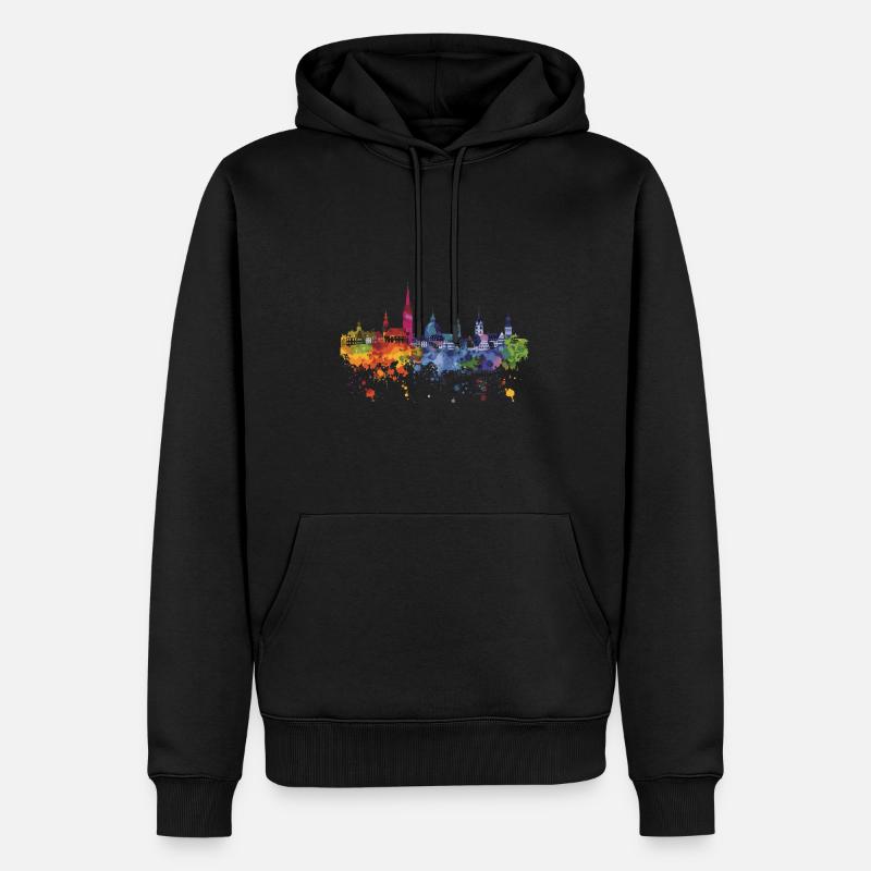 Schwetzingen - Männer Premium Bio Hoodie - Schwarz