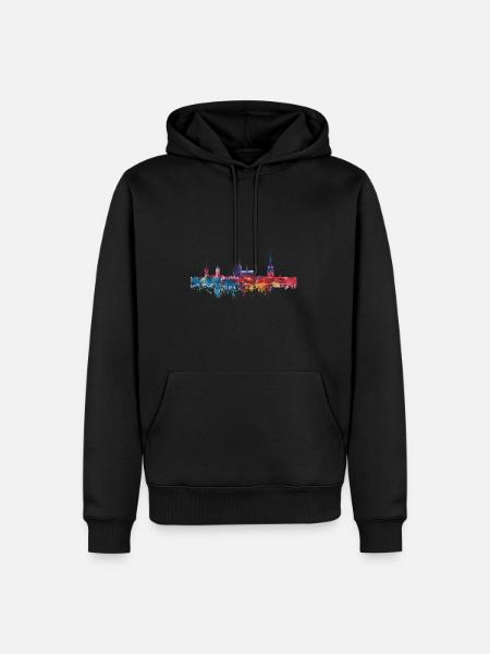 Stadtlohn - Sweat à capuche Premium bio Homme - noir