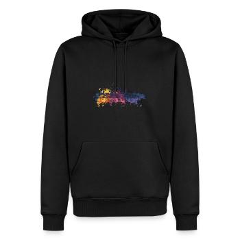 Stolberg (Rheinland) - Männer Premium Bio Hoodie - Schwarz - Vorne - Nico (187cm)