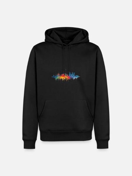 Vreden - Sweat à capuche Premium bio Homme - noir