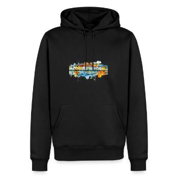 Bingen am Rhein - Sweat à capuche Premium bio Homme - noir - Devant - Nico (187cm)