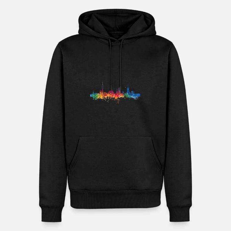 Bonn - Männer Premium Bio Hoodie - Schwarz