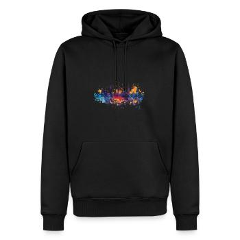 Chemnitz - Sweat à capuche Premium bio Homme - noir - Devant - Nico (187cm)