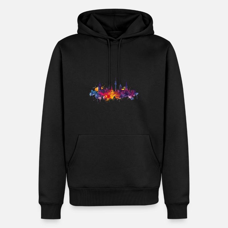 Castrop-Rauxel - Sweat à capuche Premium bio Homme - noir