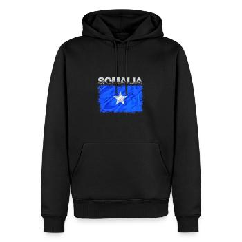 Somalie - Sweat à capuche Premium bio Homme - noir - Devant - Nico (187cm)