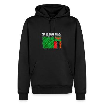 Zambie - Sweat à capuche Premium bio Homme - noir - Devant - Nico (187cm)