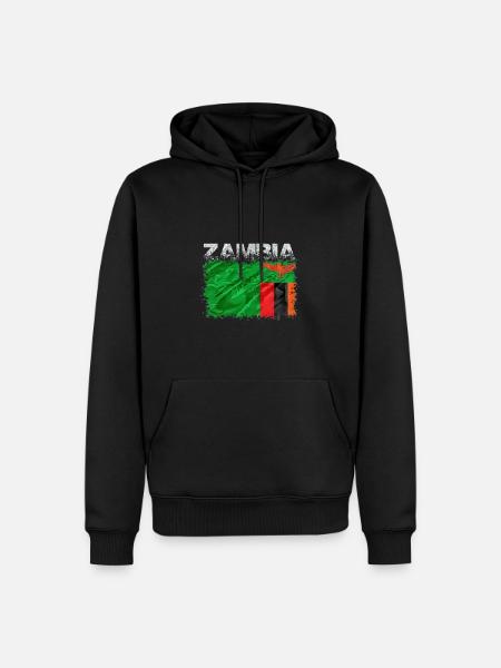Zambia - Men’s Premium Organic Hoodie - black