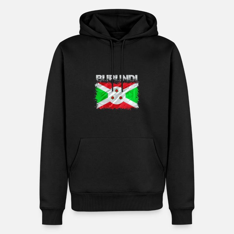 Burundi - Sweat à capuche Premium bio Homme - noir