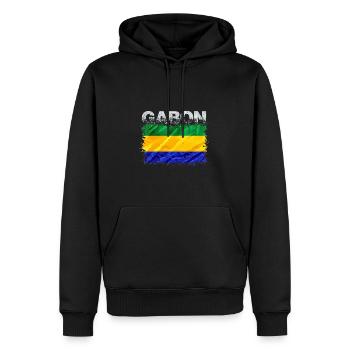 Gabun - Männer Premium Bio Hoodie - Schwarz - Vorne - Nico (187cm)