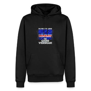 Cap Verde - Männer Premium Bio Hoodie - Schwarz - Vorne - Nico (187cm)