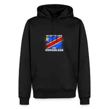 Congo - Sweat à capuche Premium bio Homme - noir - Devant - Nico (187cm)