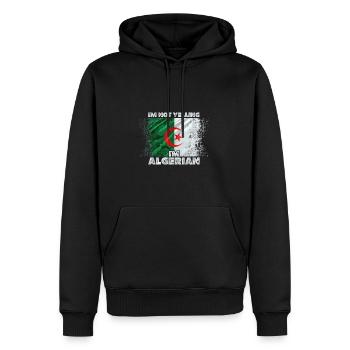 Algerien - Männer Premium Bio Hoodie - Schwarz - Vorne - Nico (187cm)