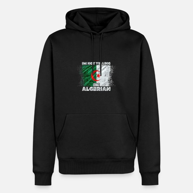 Algérie - Sweat à capuche Premium bio Homme - noir