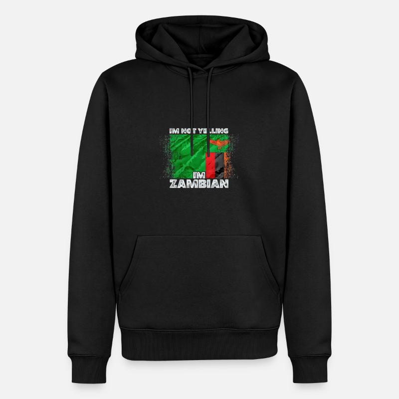 Sambia - Männer Premium Bio Hoodie - Schwarz