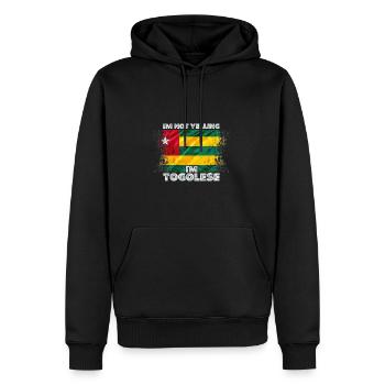 Togo - Männer Premium Bio Hoodie - Schwarz - Vorne - Nico (187cm)