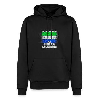 Sierra Leone - Männer Premium Bio Hoodie - Schwarz - Vorne - Nico (187cm)