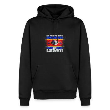 Swasiland - Männer Premium Bio Hoodie - Schwarz - Vorne - Nico (187cm)