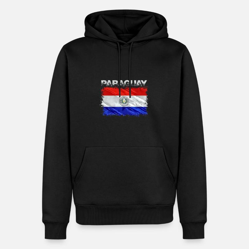 Paraguay - Männer Premium Bio Hoodie - Schwarz