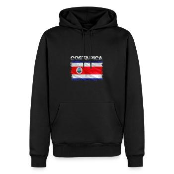 Costa Rica - Sweat à capuche Premium bio Homme - noir - Devant - Nico (187cm)