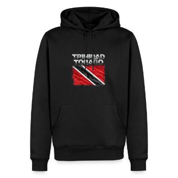 Trinidad und Tobago - Männer Premium Bio Hoodie - Schwarz - Vorne - Nico (187cm)