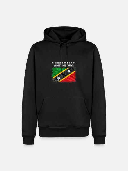 Saint-Kitts-et-Nevis - Sweat à capuche Premium bio Homme - noir
