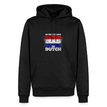 Pays-Bas - Sweat à capuche Premium bio Homme - noir - Devant - Nico (187cm)